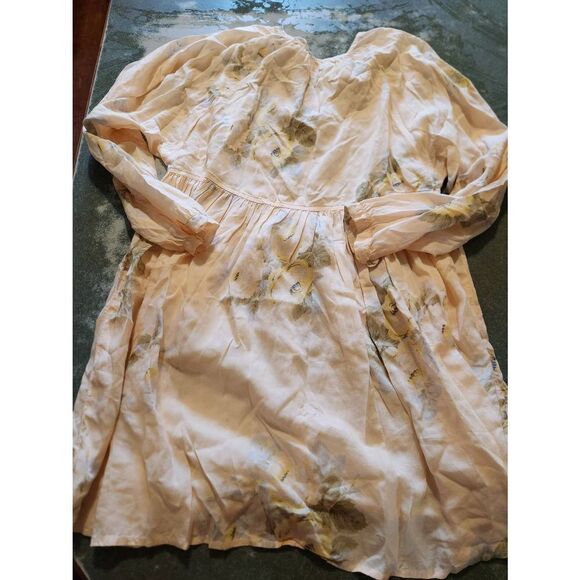 Christy Dawn • Hudson Long Sleeve Mini Dress in Peach Rose Florals, Size XS/S - Picture 2 of 4